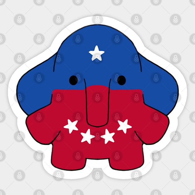 Republican Elephant Sticker by COOLKJS0